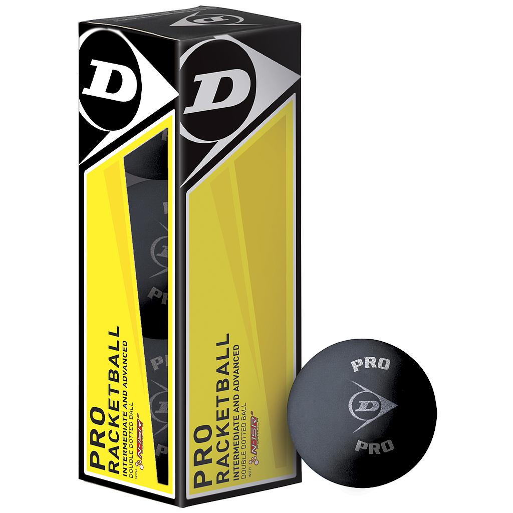 Dunlop Pro Racketball Balls (Box of 3) - Adrenalin Sport