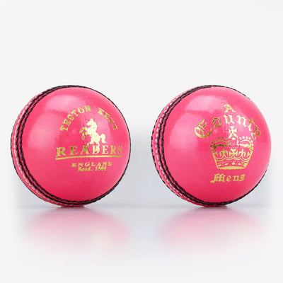 READERS COUNTY CROWN PINK YOUTHS CRICKET BALL